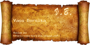 Vass Borsika névjegykártya