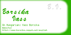 borsika vass business card